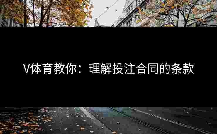 V体育教你：理解投注合同的条款